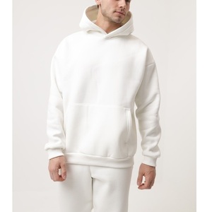 Sudaderas y Hoodies Extra Grandes para Hombre, de Algodón Grueso de Alta Calidad, con Estampado de Líneas Negras y Diseño de Corona - Product Image 5