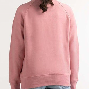 Poids lourd rose unisexe adulte polaire doublé sweat personnalisé surdimensionné fleur broderie conception tissé solide hiver écologique - Product Image 4