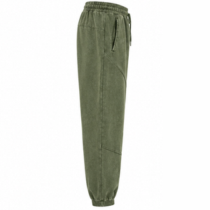 Pantalon délavé à l'acide, survêtement en coton personnalisé, coupe ample vintage, streetwear décontracté, fabricant et fournisseur de vêtements en gros - Product Image 3