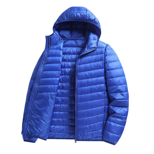 Chaqueta acolchada ligera con capucha para hombre, cortavientos, con cierre de cremallera, abrigo informal, cálido, para invierno. - Product Image 5