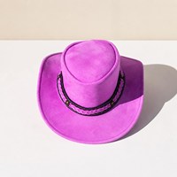 Chapeau de cowboy en daim rose sur mesure de qualité supérieure pour femmes, chapeau western à large bord, costume de festival et de rodéo