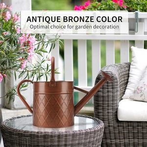 Arrosoir en métal finition cuivre vintage pour plantes d'intérieur et d'extérieur, pot d'arrosage décoratif de jardin avec long bec - Product Image 6