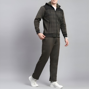 Ensemble de survêtement polaire pour hommes : sweat à capuche et pantalon de jogging, style streetwear décontracté, coupe ample, idéal pour l'hiver, personnalisable avec logo, vente en gros - Product Image 5