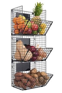 Multi Layer Metal Fruit <b>Basket</b> Rack Kitchen Countertop <b>Storage</b> Organizer for home hotel restaurant kitchen <b>storage</b> holder rack - Product Image 2