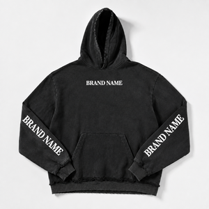 Sweat à capuche pour homme en coton de haute qualité, meilleur prix, design brodé, style streetwear tendance, poche avant, effet délavé à l'acide - Product Image 1