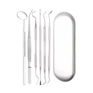 Kit de soins bucco-dentaires 3/6/8 pièces, outils de nettoyage des dents en acier inoxydable, instruments chirurgicaux dentaires CE par Grip Surgical - Product Image 4