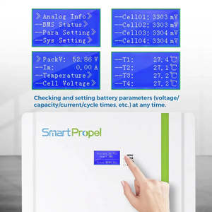 48V 200AH <b>Wall</b>-Mounted White Solar Household Energy Storage Battery 5kW 15KWH AC Output with Lithium Ion Technology - Product Image 1