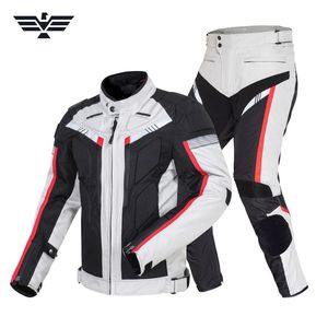 Traje de Motociclismo Deportivo Personalizado de Cordura, Resistente al Viento, Impermeable, Chaqueta y Pantalón Textiles, Traje de Carreras para Motociclistas, 220g - Product Image 1