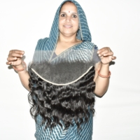 Cheveux indiens naturels Remy 13*6 HD Frontal non traités, 100% vierges, ondulés, sans nœuds, 100g, à tisser/à clipser