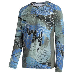 T-shirts à manches longues pour hommes, surf, pêche au harpon, chasse, pêche, performance, extérieur, séchage rapide, respirant, coton/fibre de bambou - Product Image 4