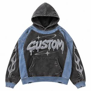 Sweat-shirt homme rouge en molleton épais, vente en gros pour les détaillants de boutiques américaines avec étiquette privée - Product Image 3