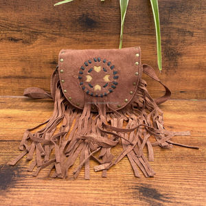 New High Quality Suede Cowhide Leather <b>Handbag</b> for Women's Western New Luxury Genuine Leather Fringe Purse Fashion Shoulder Bags - Product Image 2