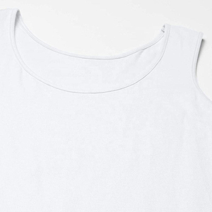 Camiseta sin mangas de punto con cuello redondo para mujer, color liso, informal, sin mangas, longitud regular - Product Image 2