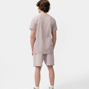 Shorts Bermuda en Coton Gris pour Homme, Taille Mi-Haute, Cordon Élastique, Couleur Unie, Respirant, Décontracté - Product Image 3