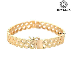 Bracelet chaîne géométrique élégant et moderne en moissanite unisexe avec pierres étincelantes, plaqué or, cadeau au prix export - Product Image 4