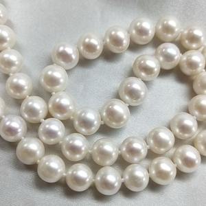 Collier de perles d'eau douce AAA9-10mm avec de petites imperfections, forme arrondie, cadeau pour les mères - Product Image 3