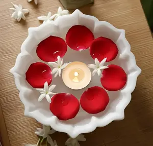 Bol de table en marbre de qualité supérieure, artisanat traditionnel, vaisselle hôtelière, style de table sophistiqué - Product Image 1