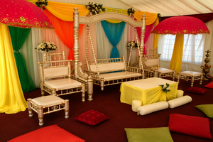 Indian <b>Wedding</b> Mehndi Stage Swing Set Muslim <b>Wedding</b> Swing Set for Henna Function Sangeet Night Stage Swing for Couples - Product Image 4