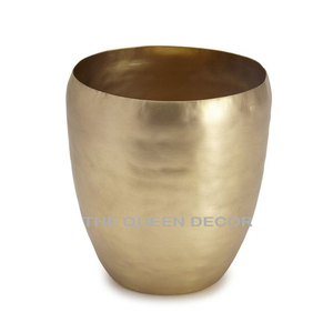 New Arrival Aluminum Metal Simple Design Round Shaped Palm Leaf Design Golden Plated Tooth Brush <b>Holder</b> - Product Image 5