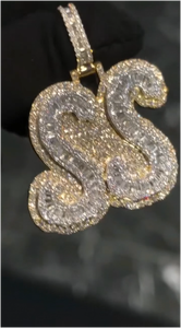 Custom <b>Name</b> Number Iced Out 925 Silver Pendants Moissanite Baguette <b>Chain</b> Necklace With Diamond for Men Women Jewelry - Product Image 6