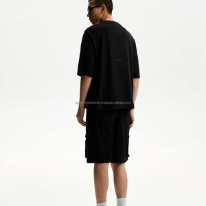 Short en jean pour homme 100% coton personnalisé Fabricant de streetwear Baggy Jorts en strass - Product Image 5