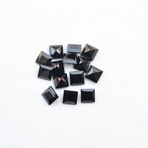 9mm naturel noir spinelle à facettes forme carrée véritable pierre précieuse en vrac tendance bijoux accessoires de fabricant personnalisé - Product Image 4