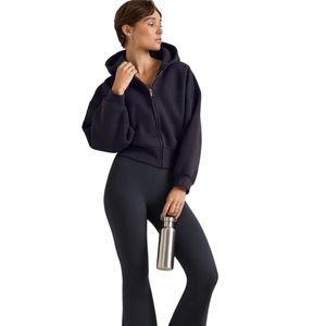 Custom Women Fleece Hoodie <b>Navy</b> Blue Oversized Pullover Sweatshirt Long Sleeve Casual Streetwear Warm Soft Hooded <b>Top</b> OEM - Product Image 5