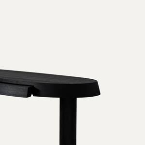 Mesa Consola/Auxiliar de Hierro Negro Esculpido con Espejo, Estilo Contemporáneo, para Sala de Estar, Hotel, Dormitorio, Decoración Rústica - Product Image 3