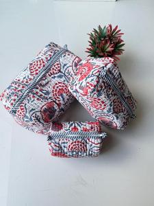 Bolsa de Cosméticos de Algodón con Estampado Floral Indio, Hecha a Mano, Ligera, Ecológica, Bolsa de Maquillaje de Viaje para Mujer con Cierre - Product Image 2