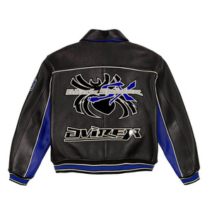 New Arrival High Quality <b>Leather</b> Made Men Avirex <b>Jackets</b> Custom Made 100% Cowhide Genuine <b>Leather</b> Bomber Men's <b>Jackets</b> Low Price - Product Image 2