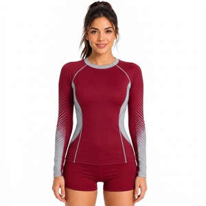 <b>Long</b> Sleeve Bjj Rashguard Custom Logo <b>Women</b> <b>Long</b> Sleeve Printed Rash <b>Vest</b> Surf Sports Rashguard Shirt <b>Top</b> Upf 50+ Rash Guard - Product Image 1