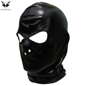 Capucha y Cubrecabeza Negra Premium para Hombres y Mujeres, Ropa Sexy para Club, Cubrecabeza Completo, Disfraz de Cosplay, Transpirable, de Cuero Sintético - Product Image 3