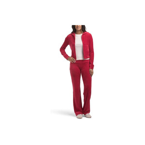 Survêtement femme en velours, ensemble jogging homme coupe ample 2 pièces avec broderie logo avant et arrière - Product Image 3