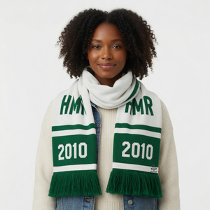 Greek Apparel Heritage Masonic Regalia Women Scarf Sorority Fraternity Green <b>White</b> <b>Acrylic</b> Knitted Long Scarf Adult Shawl - Product Image 1
