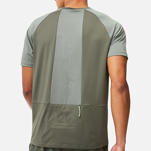 Men's Summer Sporty 2-Piece <b>Set</b> Color Blocking Quick Dry T-Shirt Shorts Crew Neck Polyester Spandex <b>Knitted</b> Athletic Wear - Product Image 4