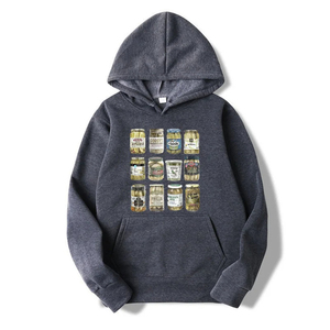 Sudadera con Capucha Negra Unisex, Diseño con Estampado Animal, Tejido Casual 100% Algodón, Corte Holgado, Ropa de Invierno, Bolsillo Delantero, Resistente al Viento - Product Image 4