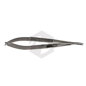 Porte-aiguille Castroviejo courbé 14 cm, micro-chirurgical, à poignée de verrouillage manuelle, en acier inoxydable, pointe fine, forceps certifié CE, garantie 5 ans - Product Image 4