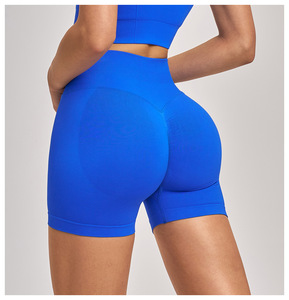 Seamless High Waist Yoga <b>Shorts</b> Women <b>Tight</b> Lift Hip Sports Running Quick Dry Fitness Pants - Product Image 5