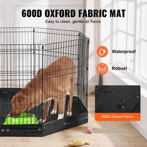 Recinto per Cani a 8 Pannelli Pieghevole in Metallo, Box per Esercizio 76 cm (H) x 61 cm (L) per Interni ed Esterni con Porta XL - Product Image 4