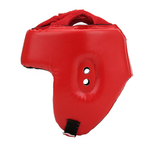 Protector de Cabeza para Boxeo, Casco Protector de Cuero PU para Adultos Unisex, Color Rojo Sólido, Cierre de Hebilla - Product Image 4