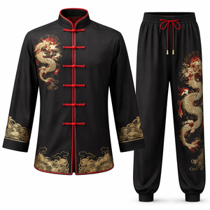 Uniformes de Kung Fu Unisexe en Coton, Soie et Polyester Personnalisés en Gros – Fabricant OEM Direct d'Usine pour l'Entraînement aux Arts Martiaux - Product Image 1