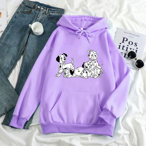 Sudaderas con Capucha para Mujer, Otoño Invierno 2026, Nuevas Sudaderas Profesionales con Cuello Redondo, Sudaderas Deportivas con Estampado de 101 Dálmatas, Sudaderas con Capucha para Mujer - Product Image 3