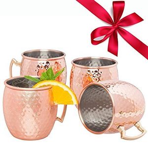 Juego de tazas de cobre para servir, vasos para bebidas estilo Harbour Boardwalk, tazas para cócteles hechas a mano, acabado premium y duradero. - Product Image 2