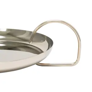 Contemporary Brushed Statement Mirror Luxury Catering Stainless Steel <b>Resin</b> Epoxy Mold Metal Cake Stand Home Decor Eco-Friendly - Product Image 2