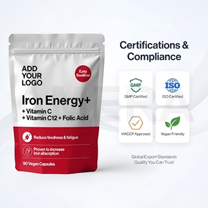 Cápsulas de Suplemento de Hierro con Vitamina C, B12 y Ácido Fólico, Apoyo Diario para el Bienestar, Fabricante de Marca Privada OEM - Product Image 3