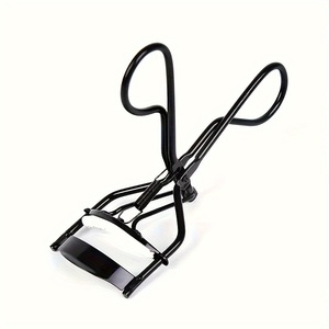 Recourbe-cils noir pour salons de beauté et usage personnel, outil de maquillage doux pour recourber les cils avec coussinet de rechange - Product Image 2