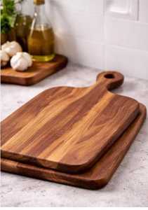 Tabla de Cortar de Madera de Acacia Premium, Ecológica, Duradera, de 1.5 cm de Grosor, Apta para Alimentos, Apta para Lavavajillas, para Queso, Charcutería y Cocina - Product Image 5