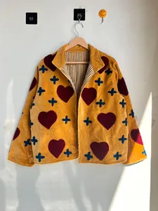 MONIT MARKETING Premium Handmade Reversible Suzani <b>Velvet</b> <b>Jacket</b> | Ethnic Floral Embroidery Womens Winter Outerwear - Product Image 1
