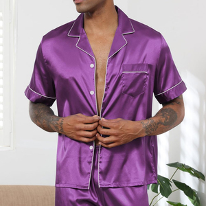 Conjunto de Pijamas de Seda para Hombre, Diseño Moderno, Precio al por Mayor, Cómodo, de Primera Calidad - Product Image 5