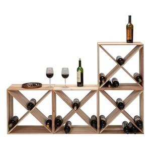 Mango Wood <b>Stackable</b> Wine <b>Crate</b> 2-Bottle Rustic Wholesale | Handcrafted India - Product Image 2